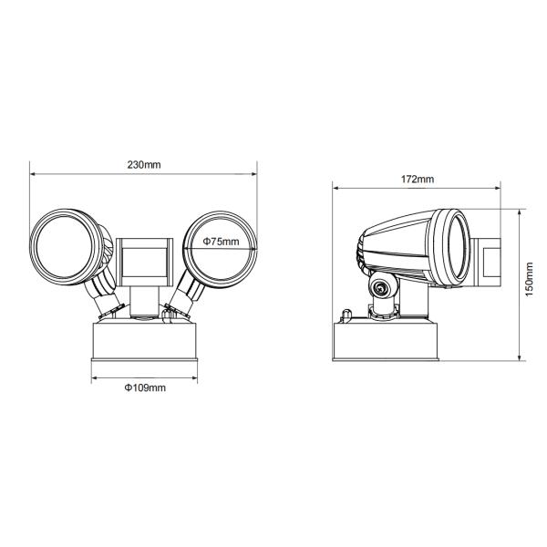 света стены 6500K IP65 на открытом воздухе