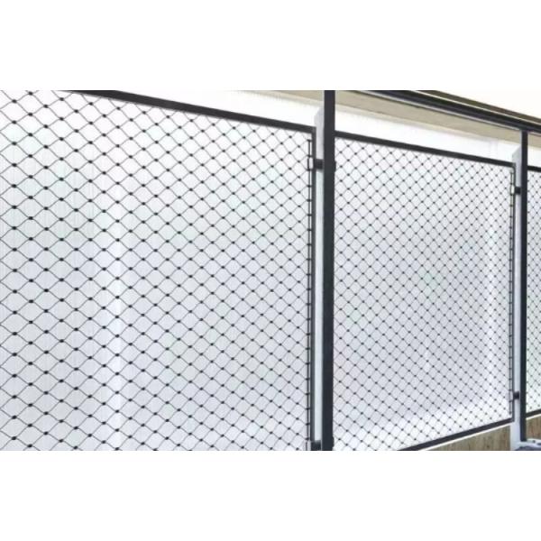 Ferruled Heavy Duty Stainless Steel rope mesh fence Anti Rust 1.5mm Wire