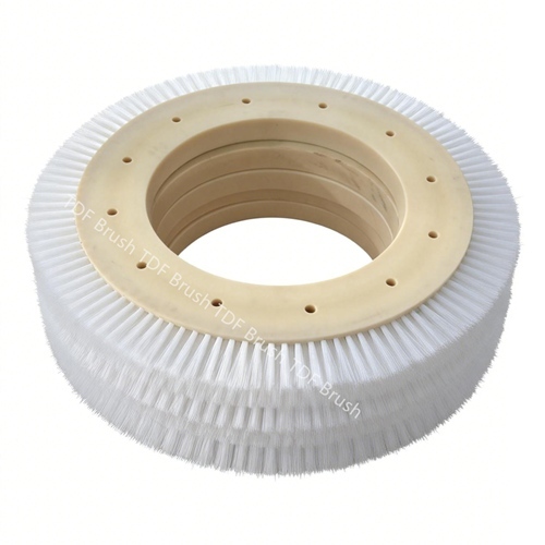 Steel Wire Brush Wheel PVC Core Edge Press For Dyeing Finishing Stenter Machine