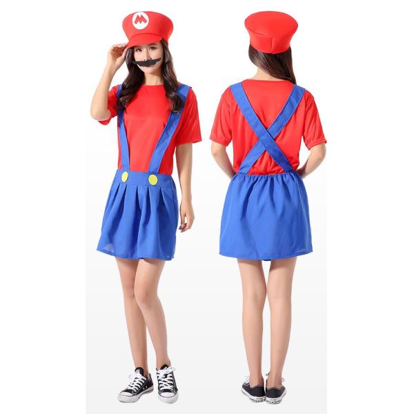 Vêtements de danseur de scène SuperMario Onesie pour Halloween Performance de cosplay pour enfants et adultes
