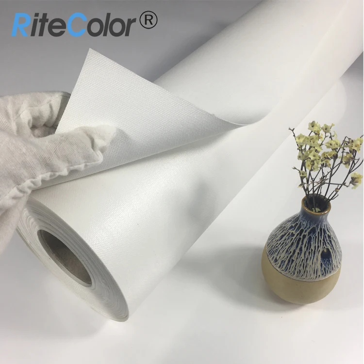 Waterproof 220gsm Matte Polyester Canvas Roll For Digital Printing