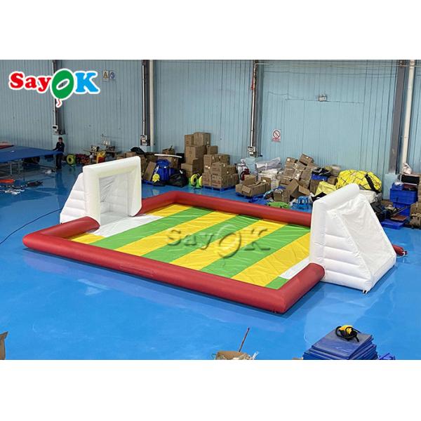 Inflatable Party Games 10x7m Red Pvc Inflatable Sports Games Carnival Blow Up Soccer Field