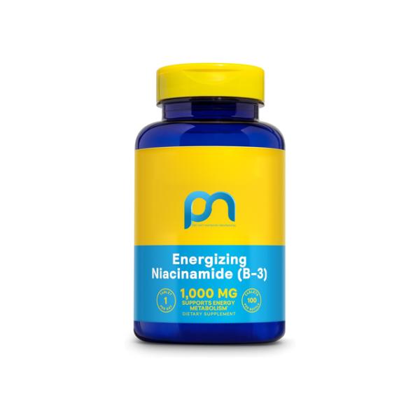 Energizing Niacinamide 1000mg Vitamin B3 Supplement
Flush-Free Energy & Metabolism Support
