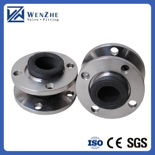 Conexión de brida de acero inoxidable Junta de expansión de caucho flexible con revestimiento de plata