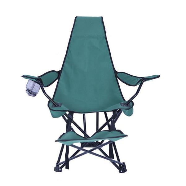 Comfortable Reclining Folding Armrest Camping Chair High Quality Foldable Fishing Chairs With Footrest Cup Holder