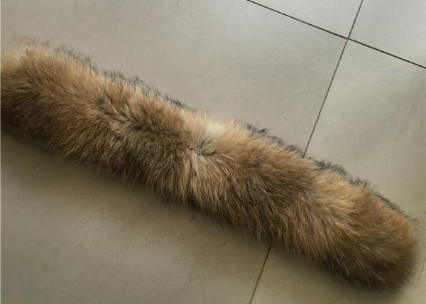Natural Red Genuine Raccoon Fur Hood Trim , Ladies Fur Collar