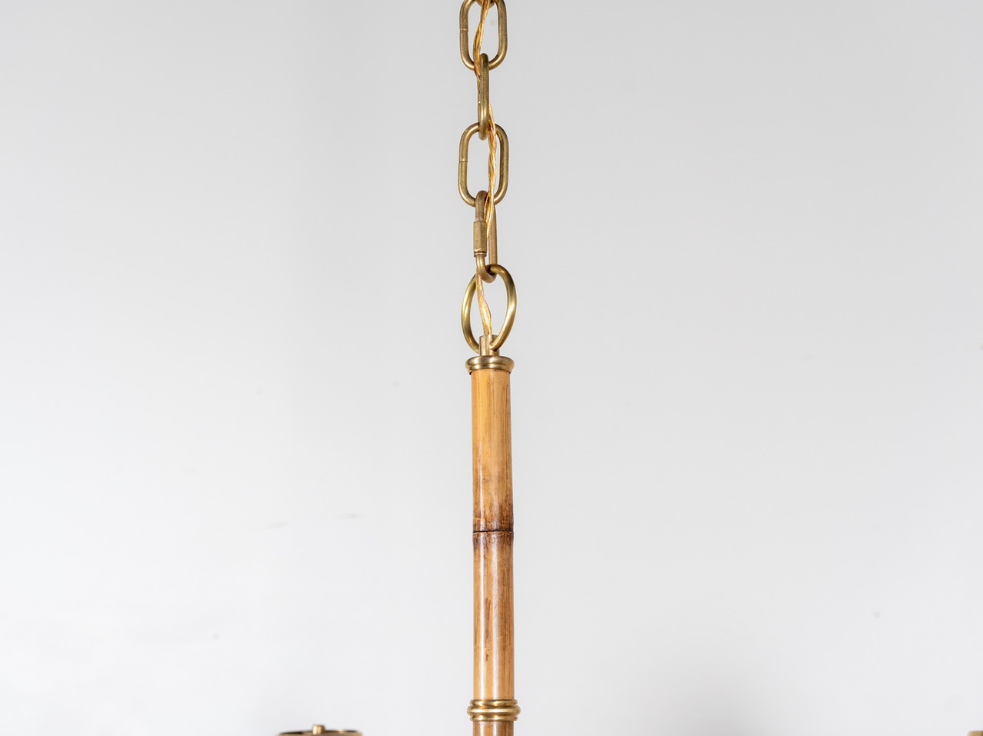 American Brass Modern Retro Designer Pendant Light with Adjustable Height Wireless Control and 50000 Hours Lifespan