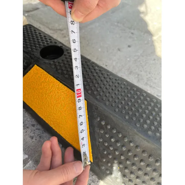183cm Rubber Wheel Stopper Speed Bump with 10cm Height and 15kg Weight for Durable Parking Safety
