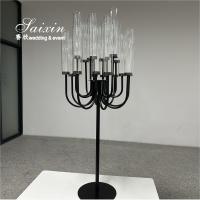 Nouveau design événement décoratif 20 bras candelabre en métal noir pour les pièces centrales de mariage