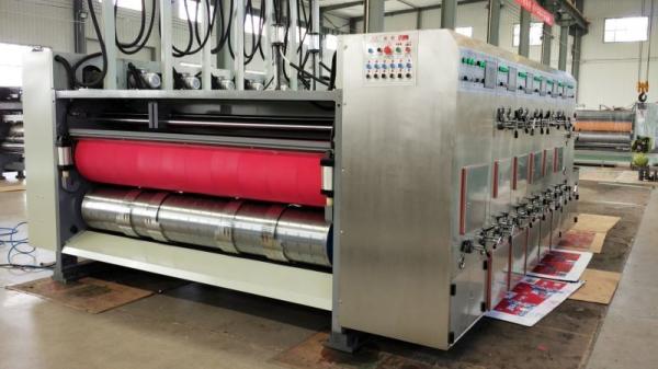 Flexo Ink Printing Slotting Die Cutting Machine PLC Automatic Program Control