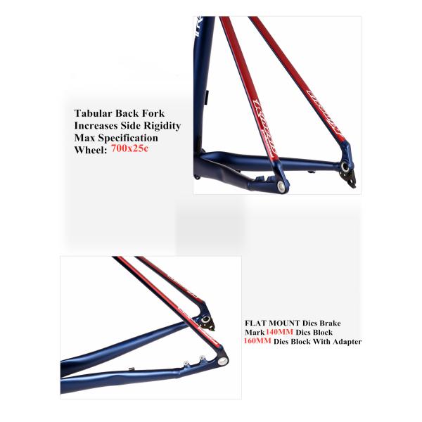 Kinesis 700c Lightweight Aluminum Road Bike Frame Disc Brake Frameset+Fork