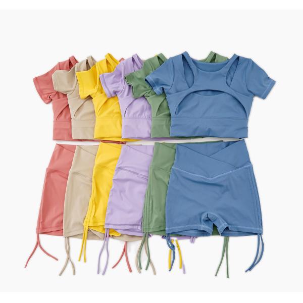 Нажмите вверх по наборам RGS Activewear спортзала шортов верхней части и Scrunch урожая бюстгальтера спорт