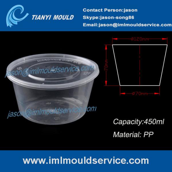 injection moulding of 450ml plastic soup bowl and container for thin wall