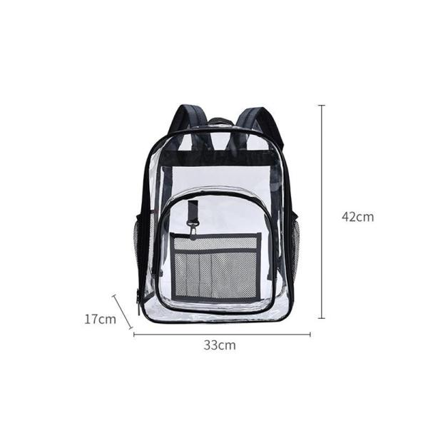 Custom Logo Clear Backpack Heavy Duty Pvc Transparent School Bag Backpack