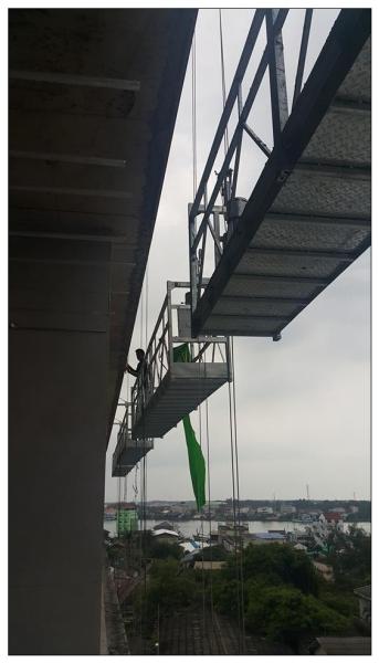 High rise maintenance Indonesia 3 meters aluminium gondola