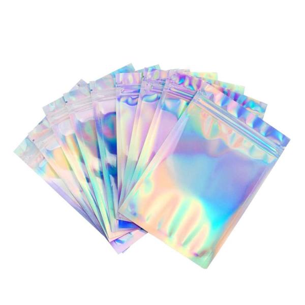 Gift Aluminum-plated Self-sealing Zipper Holographic Foil Small Pouch