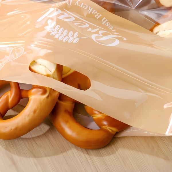 Transparent Custom Bakery Packaging Bag Plastic Portable For Homemade Bread