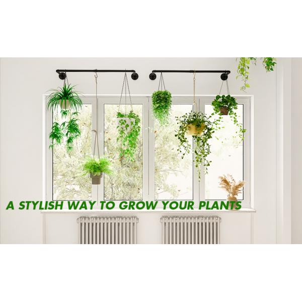 Легко смонтируемый висячий держатель растений для домашнего декора Внутренний наружный травяной сад Черный