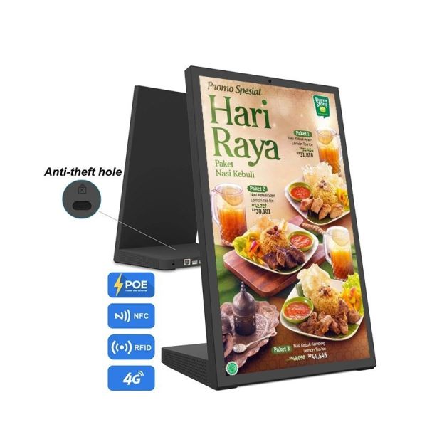 High-Definition Digital Menu Board with Self-Ordering and Multi-Language Support for Restaurants