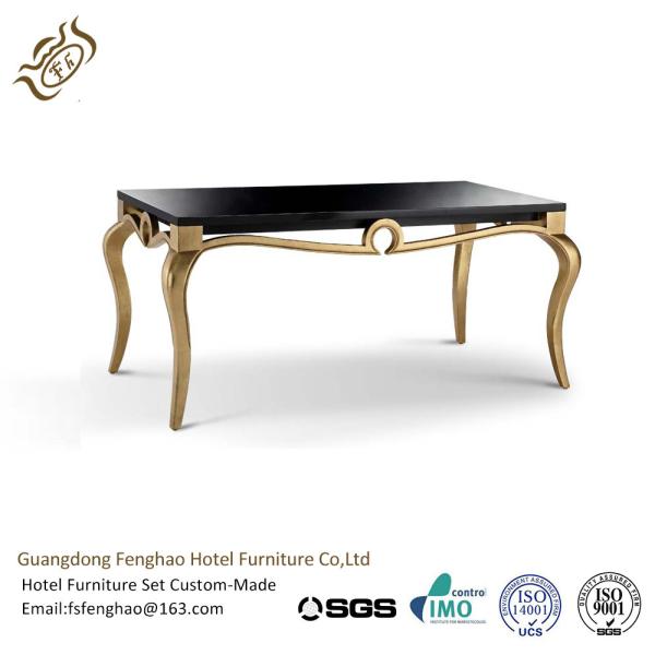 Luxurious Hand Craft In Gold Leaf Finish Dark Wood Console Table For Living Room
