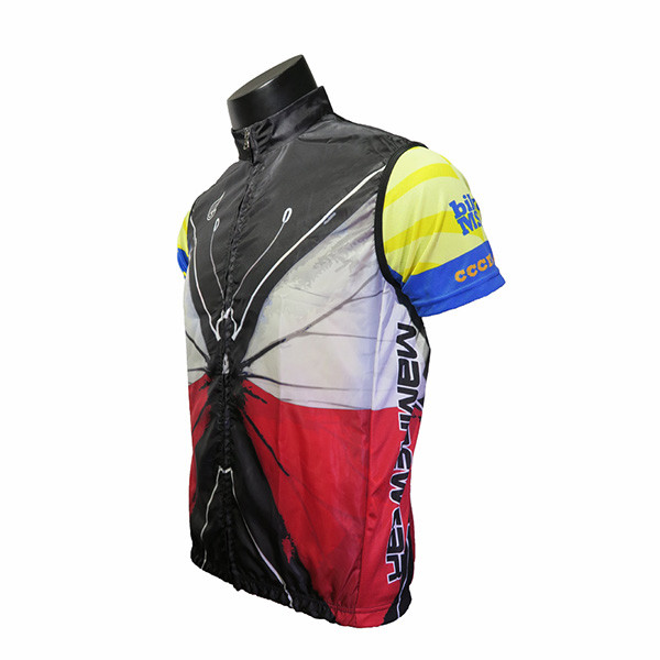 Free Design Cycling Sports Clothing Cycling Wind Vest For Cyclist Zipper Closure