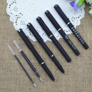 Gel pen,Promotional gel-ink pen with cap,black rubber gel-ink pen,