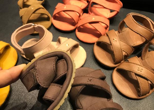 Rubber Sole Open Toe Leather Baby Walking Shoes