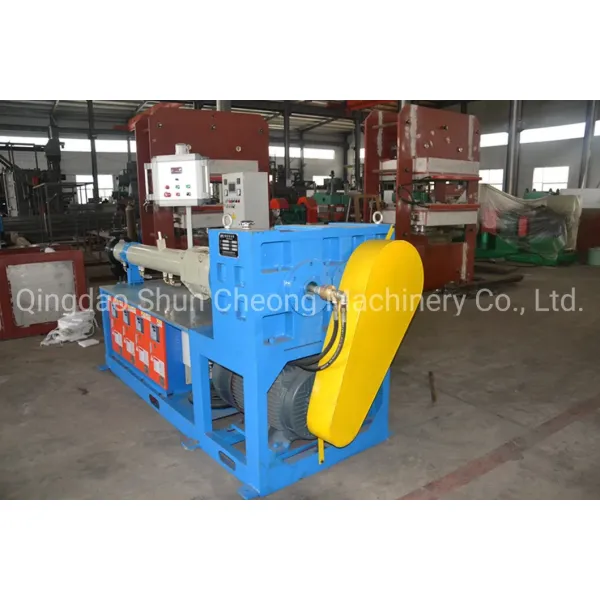 in Barrel Cold Feed Extruder For Extruding Tire Tread And Rubber Sheet In Manufacturing Plant With Deep Screw/Cold Feed Rubber Extruder Machine 