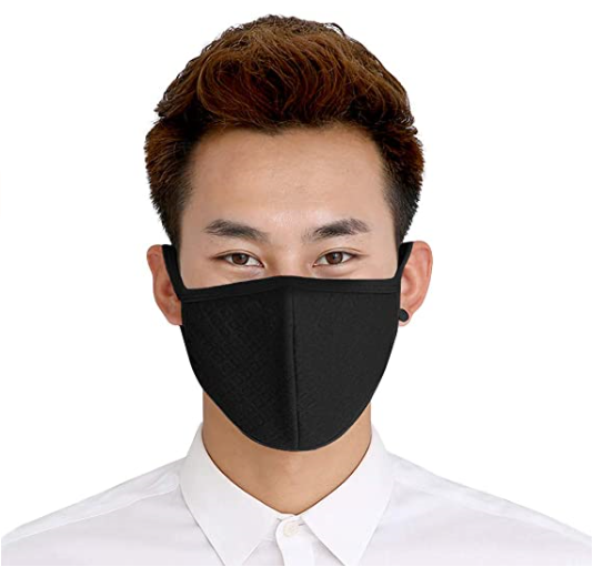 Thick Washable Cotton Face Masks Black Anti Dust Cotton Mouth Face Mask