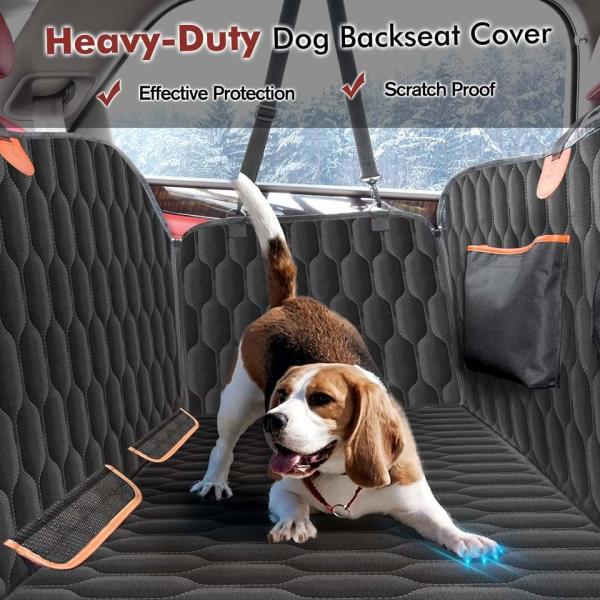 Dog Seat Cover Car Seat Cover for Pets 100%Waterproof Pet Seat Cover Hammock 600D Heavy Duty Scratch Proof Nonslip