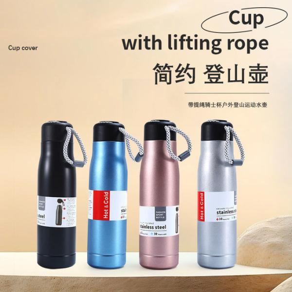 Insulated Water Bottle – 20oz Triple Wall BPA-Free Leak-Proof Stainless Steel Thermos For Hot & Cold Drinks – Reusable Water Bottle Ideal For Work Sports Travel & School