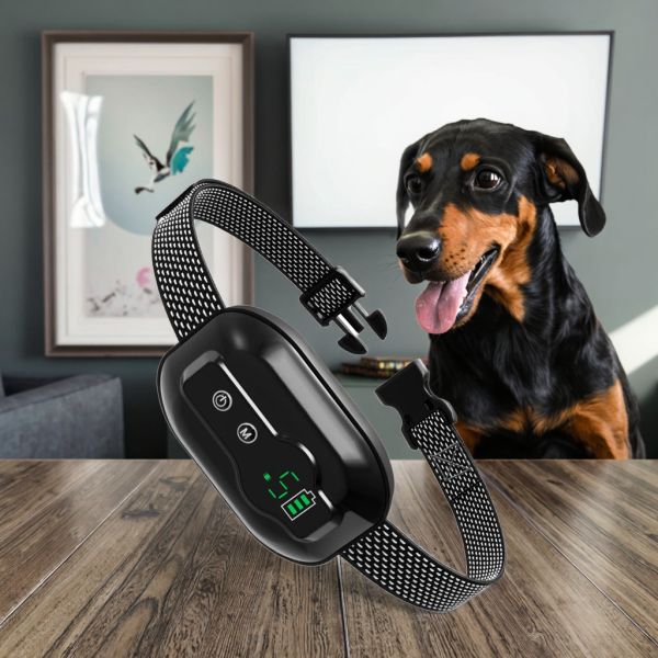 E-Commerce Best Seller Waterproof Rechargeable Plastic Dog Bark Control Collar Large/Medium/Small Dogs Anti-Barking Training