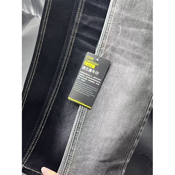 12.9oz Black Cotton Denim Fabric High Stretch Rayon Denim Fabric 54" - 55" for