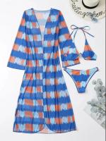 femmes bien justes upf50++ de bikinis de plage de bikini de couleur de fleur taille femelle sexy en métal de haute