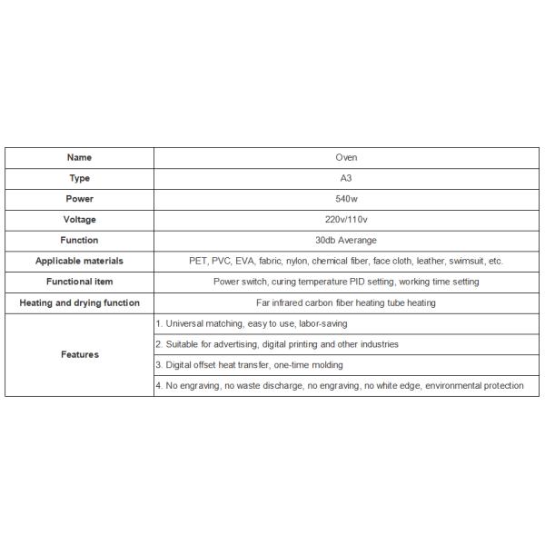 A3 Inkjet UV Flatbed Printer BetterPrinter Pet Film Powder Heating Curing Oven Dtf Dryer