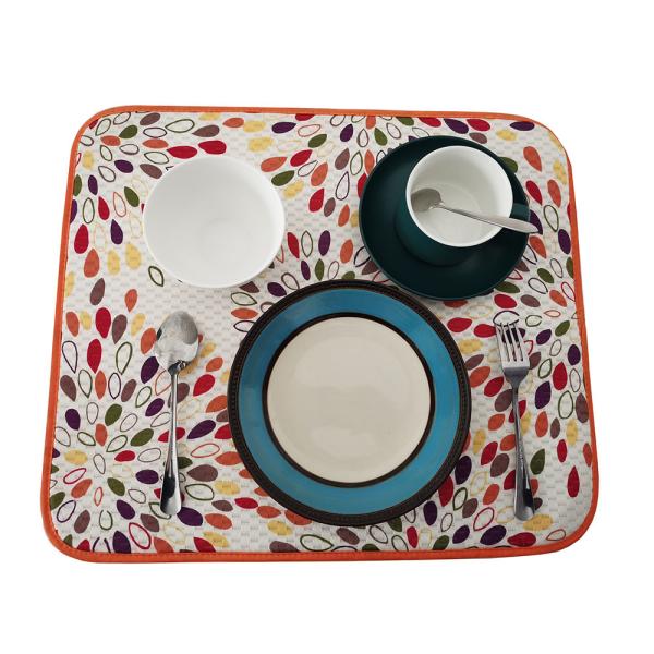 220gsm Washable Microfiber Dish Drying Mat For Kitchen Utensils