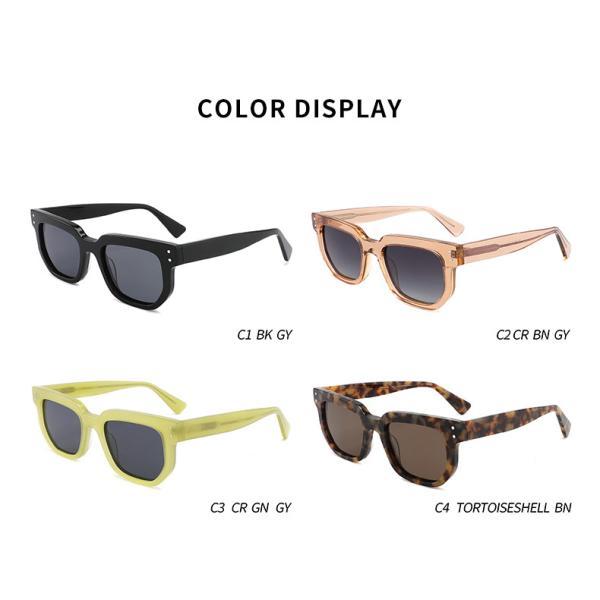 Women Men Acetate Frame Sunglasses Square Polarized Acetate Sunglasses 145 mm
