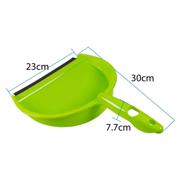 Green Plastic Household Cleaning Hand Broom And Dustpan Set With Brush