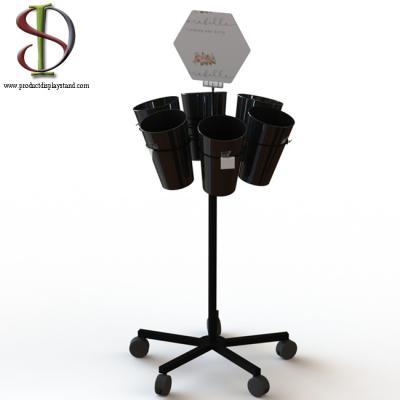 6 Bouquets Metal Floor Display Stand In Flower Shop
