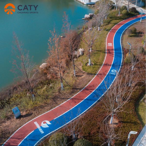 EcoSpray  EPDM Rubber Jogging Track Installation For Rubber Track And Field SBR Rubber Crumb Underlay