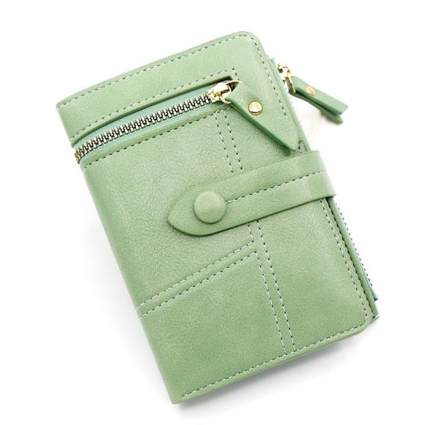Multi-card Position Cute Wallet Purse with PU Leather and Zipper Coin Pocket ID Window