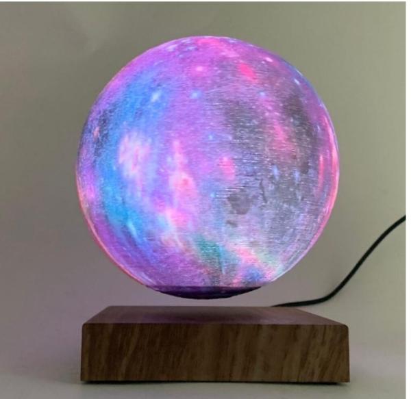 hotsale mganetic levitation bottom beside  floating starry moon lamp 6inch wedding decor and gift