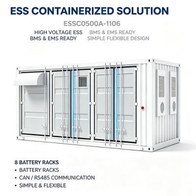 500kW 1.106MWh IP54 Container Energy Storage System | Outdoor Integrated ESS for Solar & Grid Storage