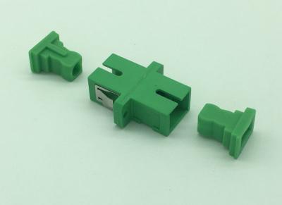 SC APC Fiber Opitc Adapter Simplex Single Mode Green Color ABS Material