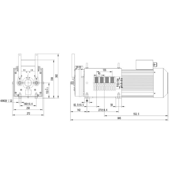 Apresse a máquina/motor Gearless da tração de 1~2m/S para peças sobresselentes do elevador do passageiro