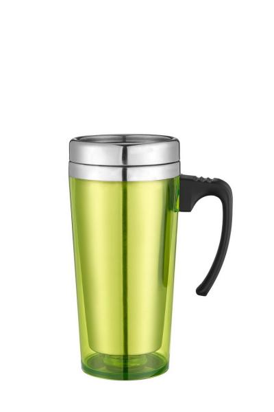 16oz Double Wall Stainless Steel Tumbler , Thermos Flask Cup With Handle