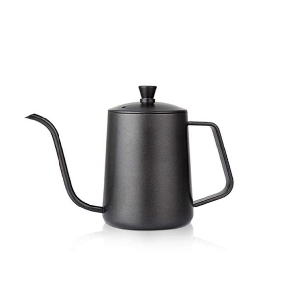 Black Stainless Steel Coffee Pot Long Neck Coffee Water Kettle For Office