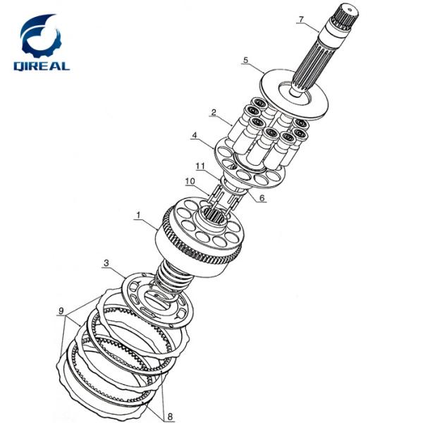 Swing Motor Spare Parts M2X120 M2X150 M2X170 M5X130 M5X180 Pump Repair Kit