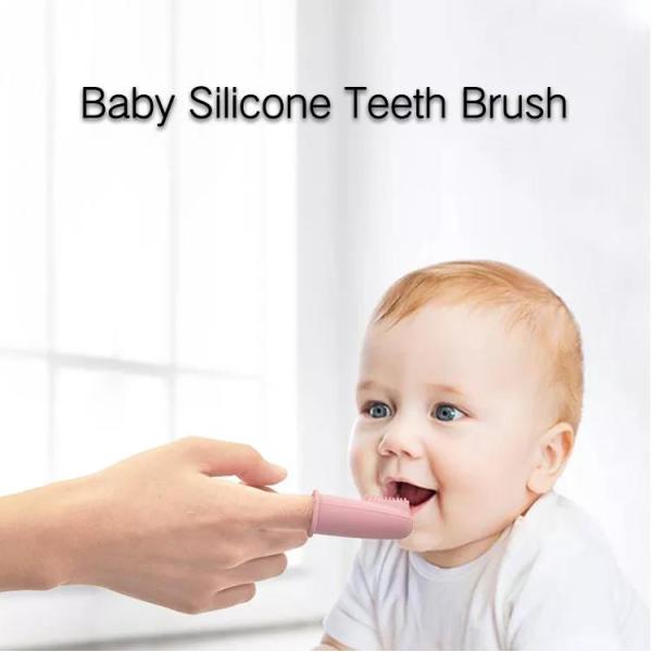 OEM ODM Infant Finger Toothbrush 360 Degree Silicone Finger Toothbrush For Newborn Babies