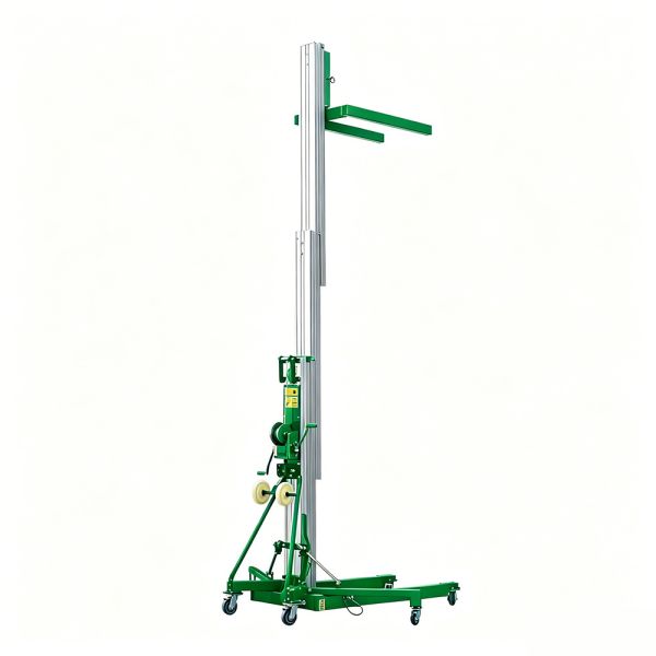 Commercial Vertical Mast Lift manlift equipment HVAC And Industrial Pipefitting Hoist